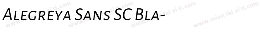 Alegreya Sans SC Bla字体转换